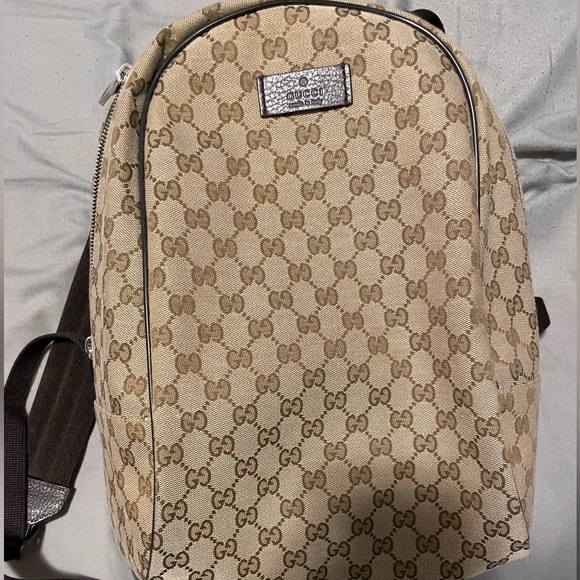 Gucci canvas brown backpack - Picture 2 of 3